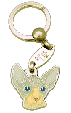 SPHYNX KANEL OCH CREAM - pet ID tag, dog ID tags, pet tags, personalized pet tags MjavHov - engraved pet tags online